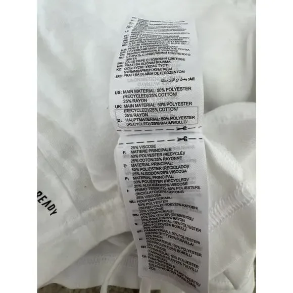 Adidas Womens White Cropped Tank Top Drawstring Hem Athletic Workout Small - Picture 10 of 12